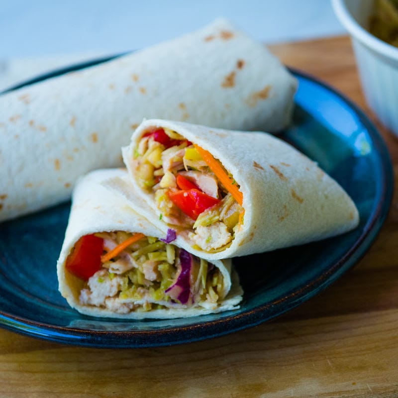 Asian Chicken Salad Wrap - Belly Full