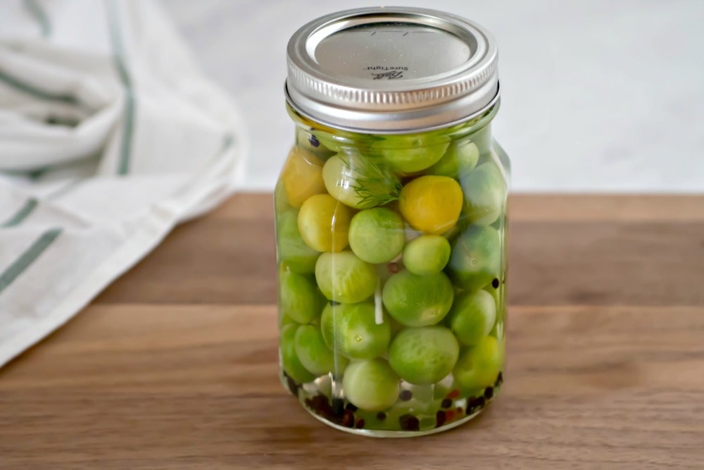 Recipe for Greek Style Pickled Green Tomatoes