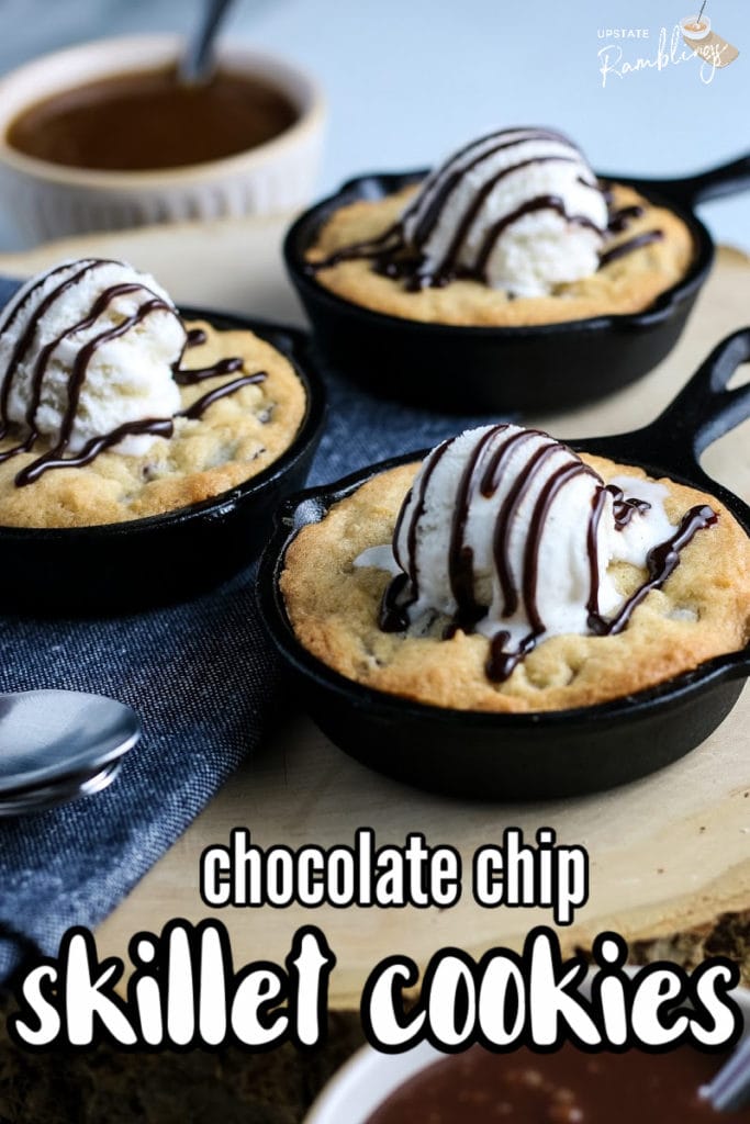 Chocolate Chip & Toffee Skillet Cookie (Pizookie)