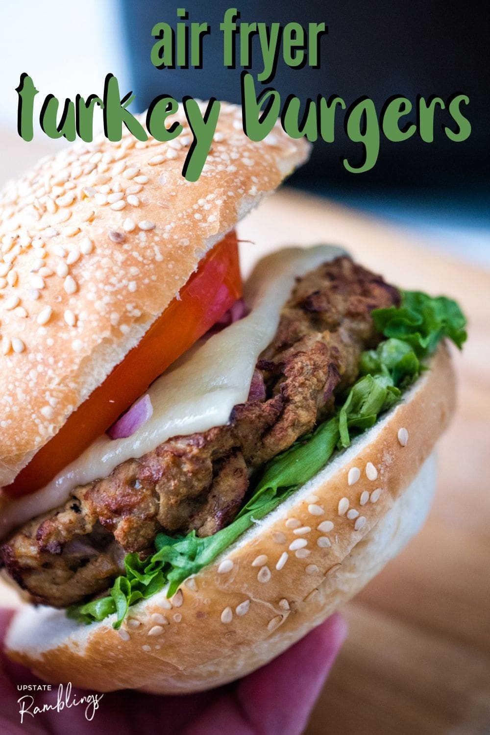 Healthy Air Fryer Turkey Burgers - Upstate Ramblings