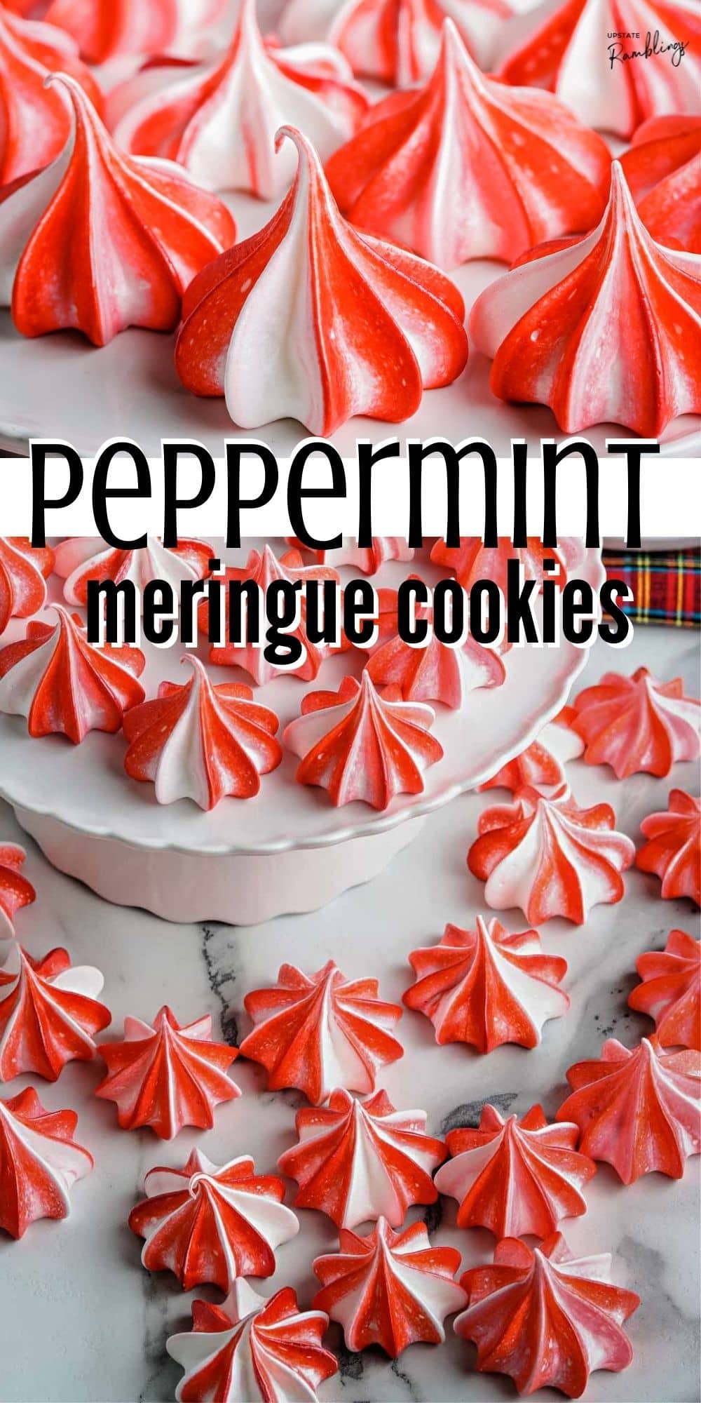 Peppermint Meringue Cookies - Christmas Cookies - Upstate Ramblings