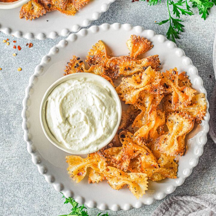 Air Fryer Pasta Chips - Game Day Appetizer - Upstate Ramblings