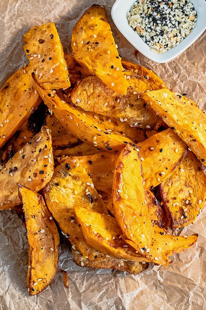 Healthy Air Fryer Sweet Potato Wedges Recipe - Upstate Ramblings