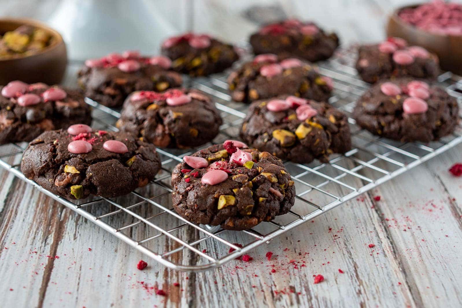 Ruby Chocolate Chip Cookies - Upstate Ramblings