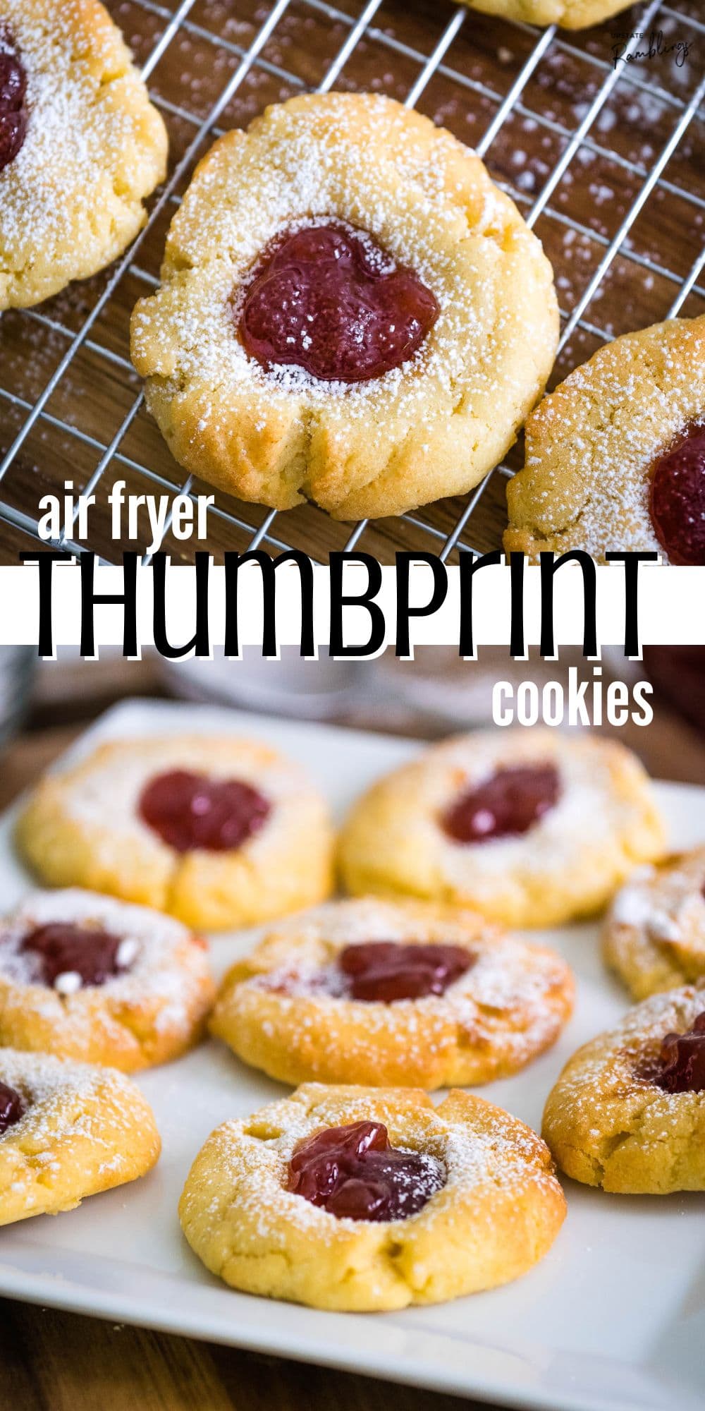 Air Fryer Thumbprint Cookies - Upstate Ramblings