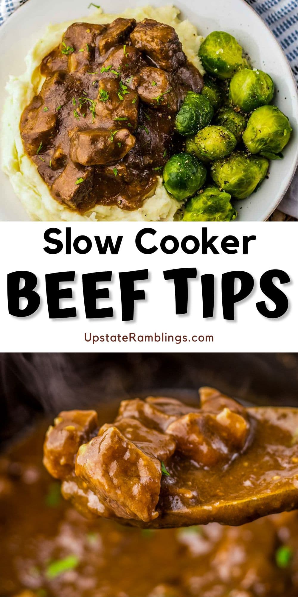 Slow Cooker Beef Tips Are Fall-Apart Tender - Upstate Ramblings